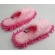 Pink Rose Close Toed Lady Mop Slippers