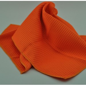 Microfiber Fabric Orange Color Honeycomb Lattice Towel
